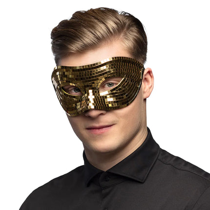 Goldene Augenmaske Disco