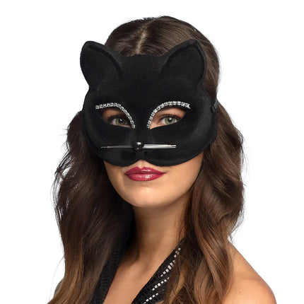 Schwarze Augenmaske Katze