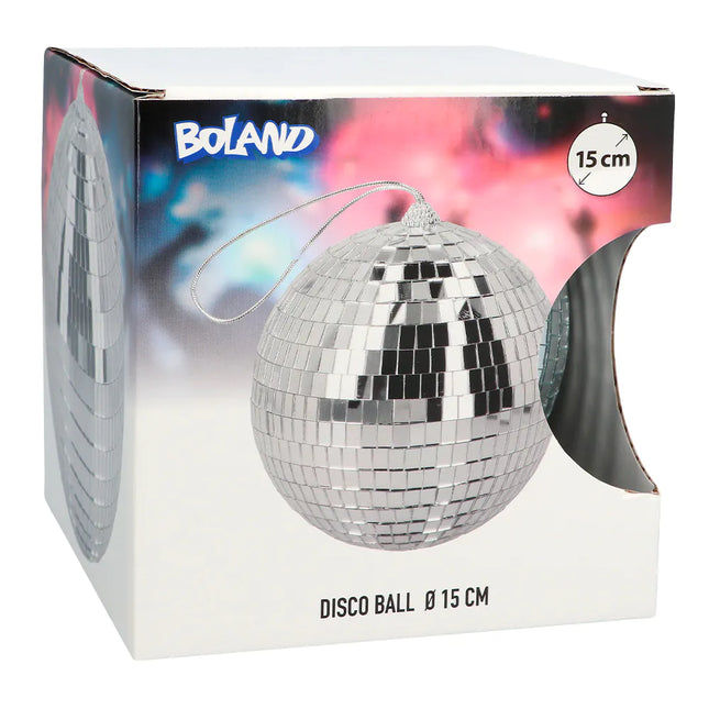 Silberner Discoball 15cm