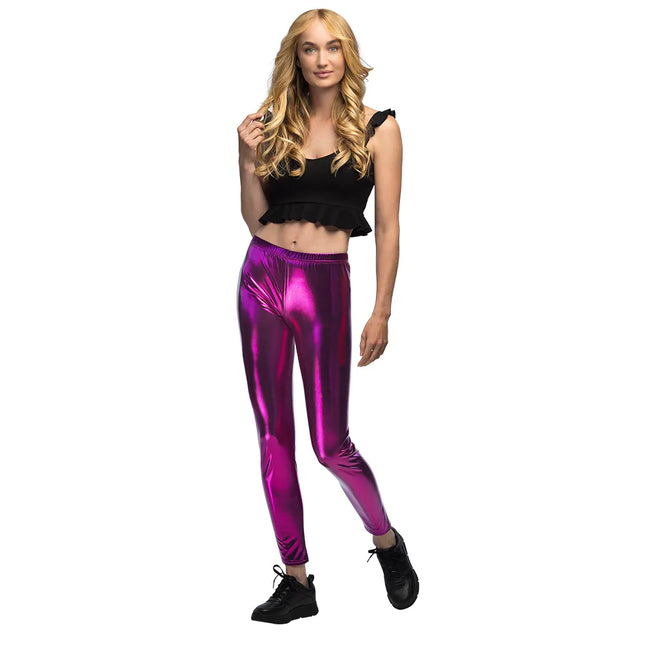 Legging Metallic Lila