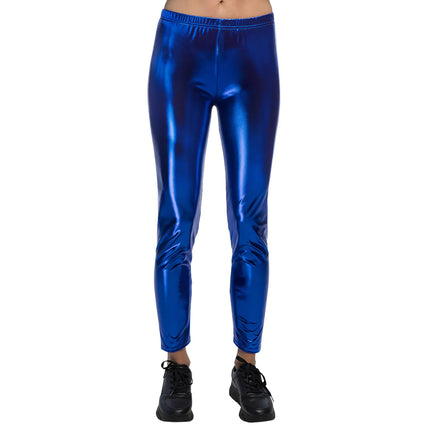 Legging Metallic Dunkelblau