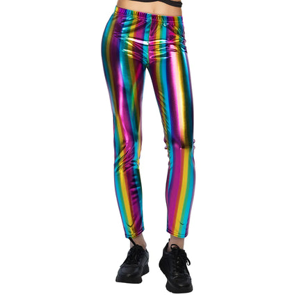 Legging Metallic Regenbogen