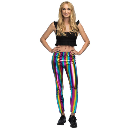 Legging Metallic Regenbogen