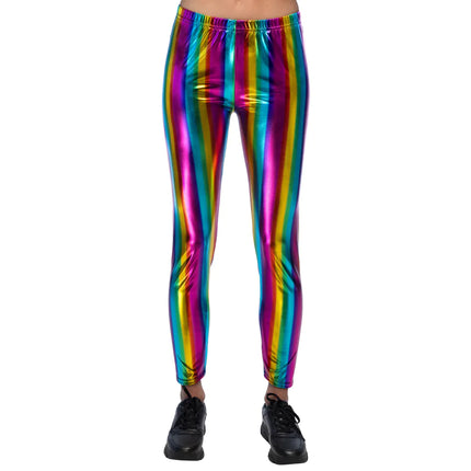 Legging Metallic Regenbogen