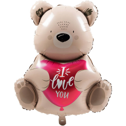 Folienballon - Ombre Love - Brauner Bär "Ich liebe dich" - 56 cm