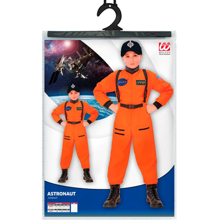 Astronaut Jongen Oranje Kostuum Kind