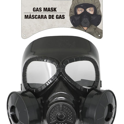 Halloween Gasmaske Schwarz