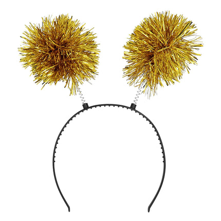 Gold Haarband Pompons