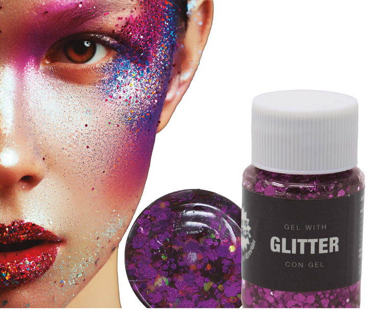 Lila Glitter Gel 20g