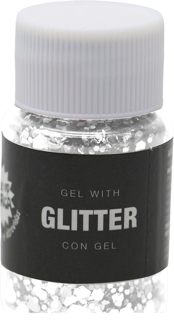 Weißes Glitter Gel 20g