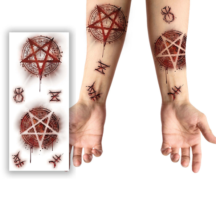 Satanische Tattoos 30X13 Cm