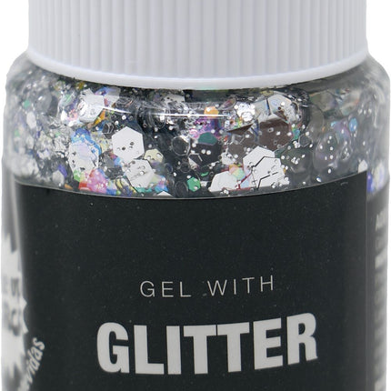 Silbernes Glitzergel