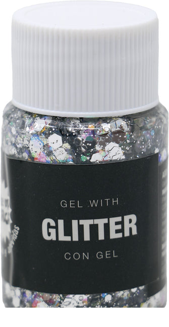 Silbernes Glitzergel