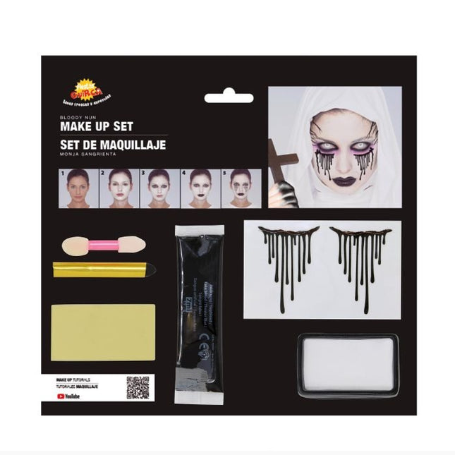 Halloween Make Up Set Blutige Nonne