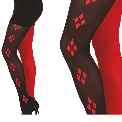 Schwarze Rote Legging Harley Quin