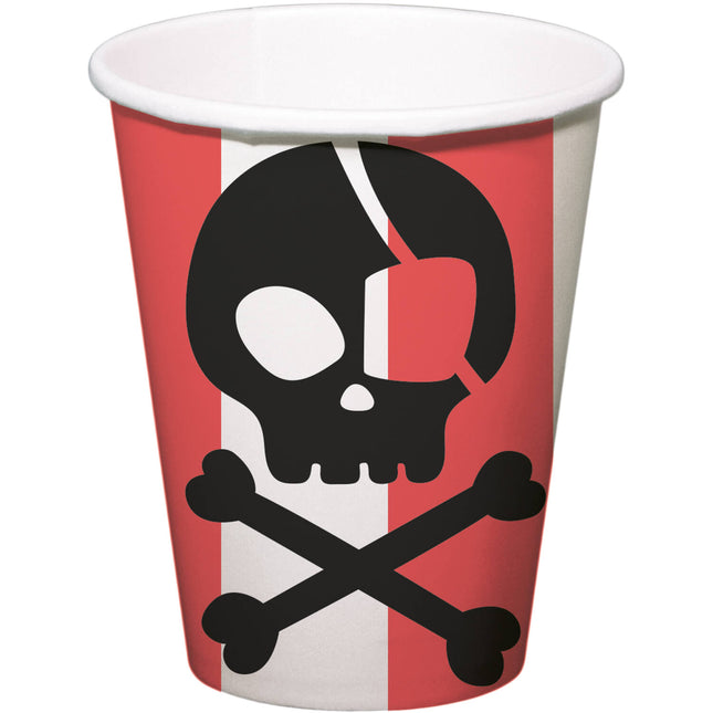 Becher - Piratenparty - 250 ml - 8 Stück