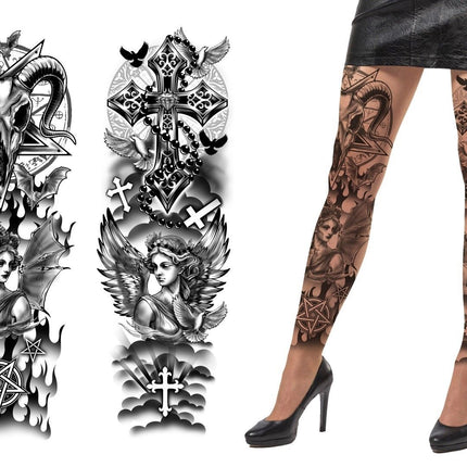 Halloween Legging Schwarze Tattoos