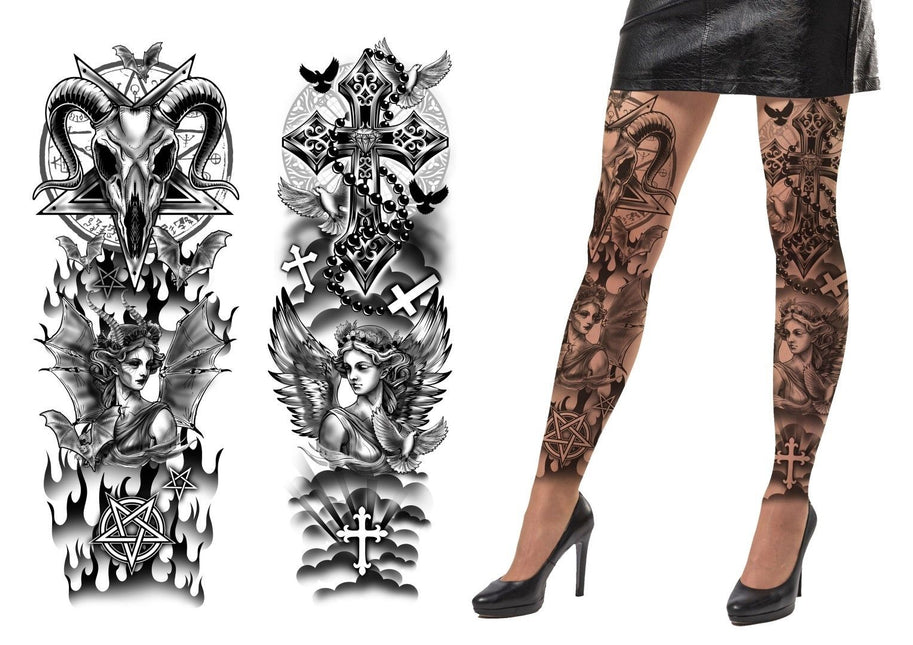 Halloween Legging Schwarze Tattoos