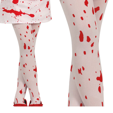 Rote weiße Halloween Legging Blutiges Kind