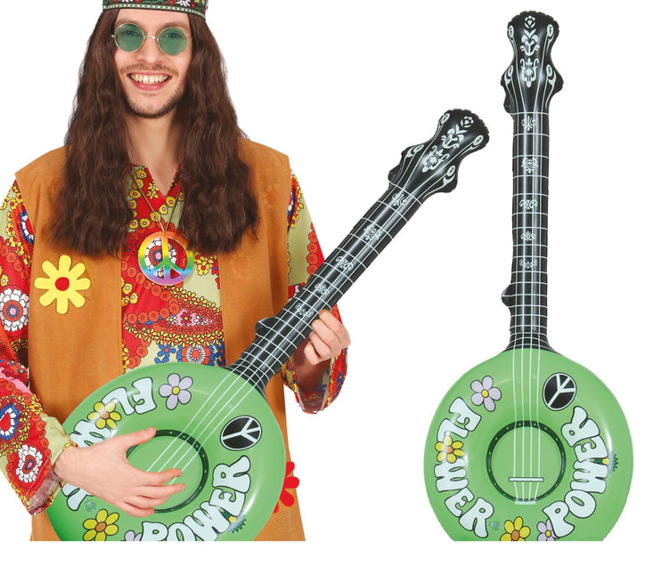 Aufblasbares Banjo Grün 83cm