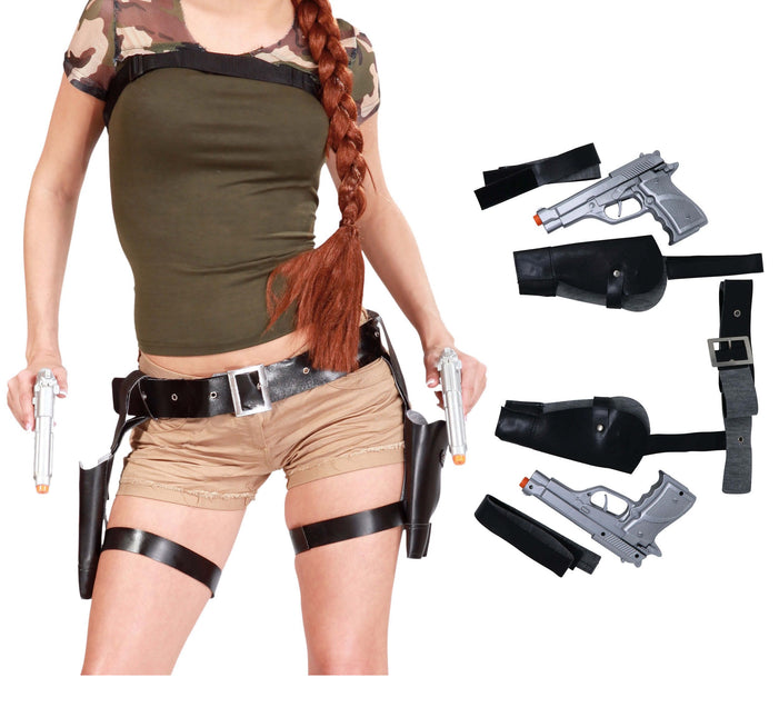 Beinholster Tomb Raider und Pistolen