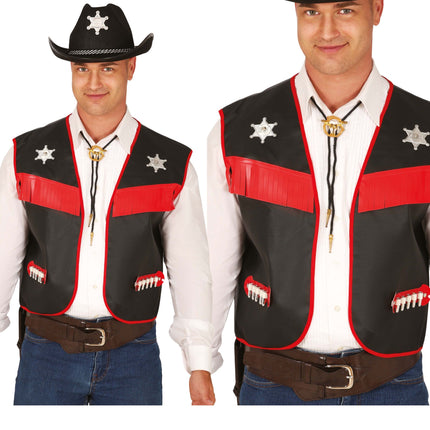 Schwarze Cowboyweste