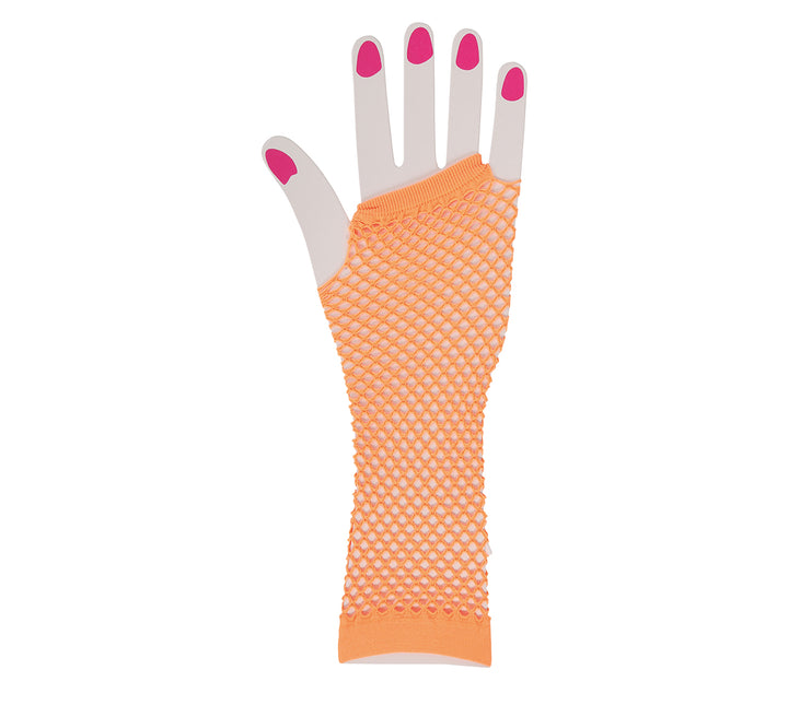 Handschuh Fischnetz Neon Orange