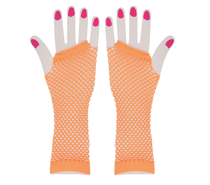 Handschuh Fischnetz Neon Orange