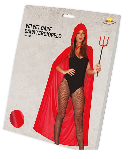 Halloween Cape Mütze Rot 1,3m