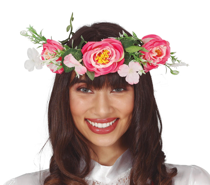 Tiara Blumen Rosa