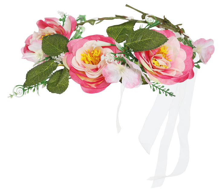 Tiara Blumen Rosa