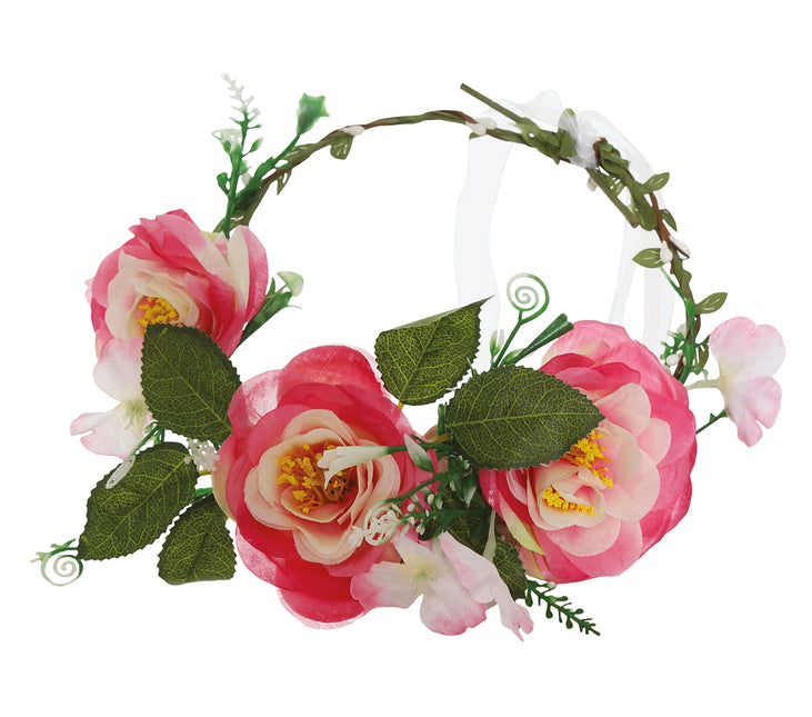 Tiara Blumen Rosa