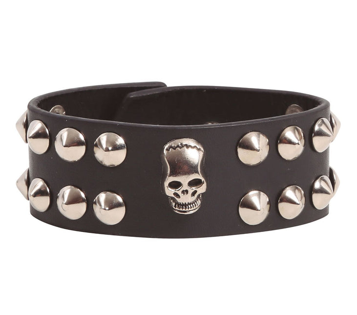 Totenkopf-Armband Schwarz