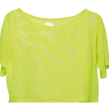 Fishnet T/Shirt Neon Gelb Kurz L