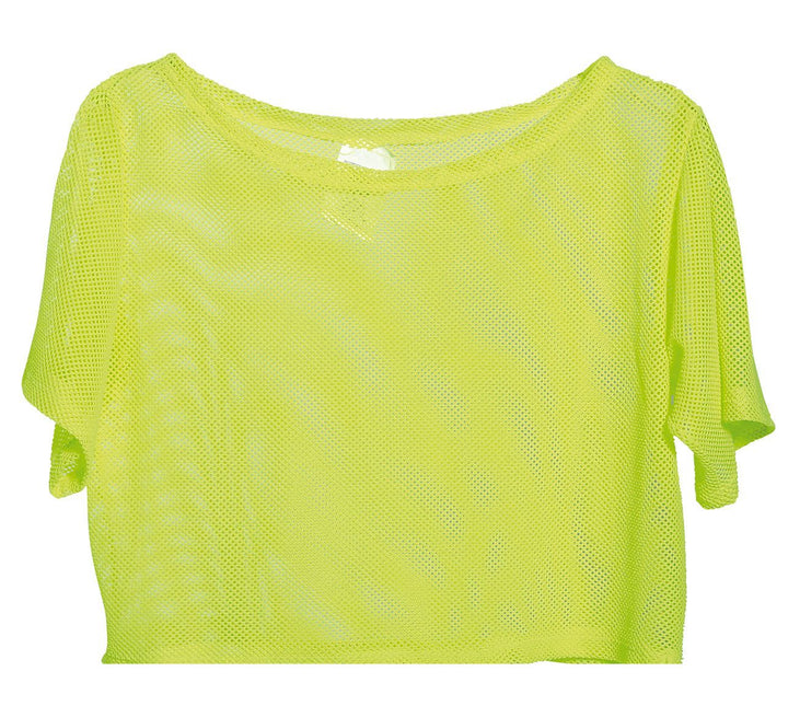 Fishnet T/Shirt Neon Gelb Kurz L