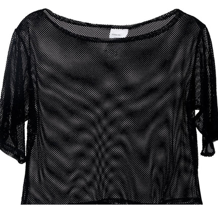 Fishnet T/shirt Schwarz Kurz L