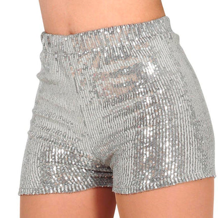 Silberne Glitzerhosen L