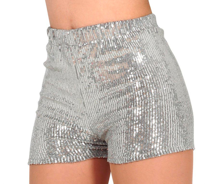 Silberne Glitzerhosen L