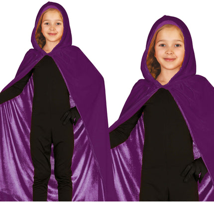 Halloween Cape Lila Kind 1m