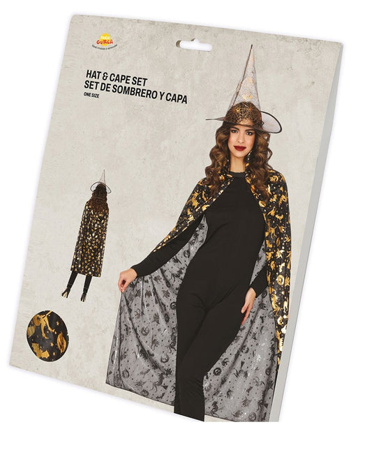 Halloween Kostüm Set Damen Hexe 2 Teile