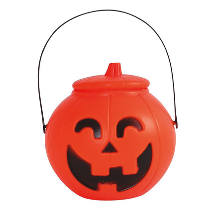 Halloween Kürbis mit Deckel 17cm