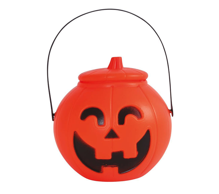 Halloween Kürbis mit Deckel 17cm