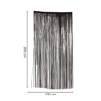 Schwarzer Türvorhang 2m
