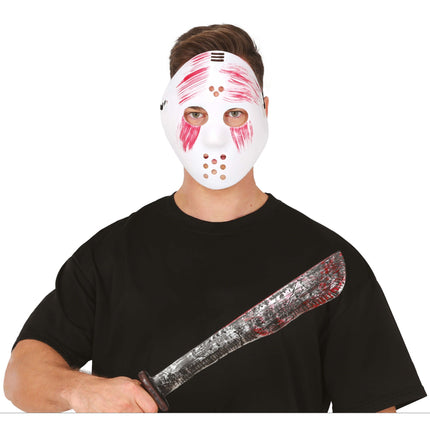 Halloween Kostüm Set Maske mit Machete