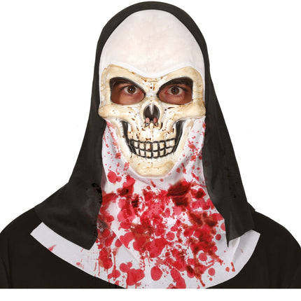 Halloween Maske Totenkopf mit Blut