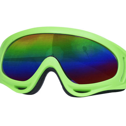 Grüne Skibrille