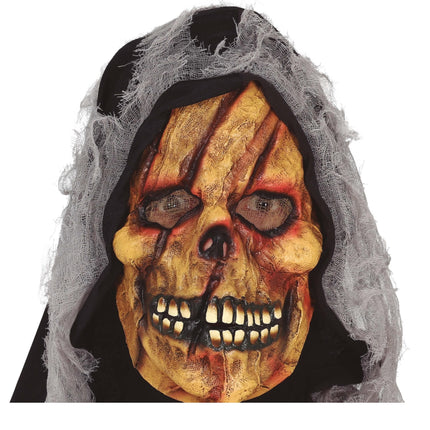 Gelbe Halloween Maske Skelett