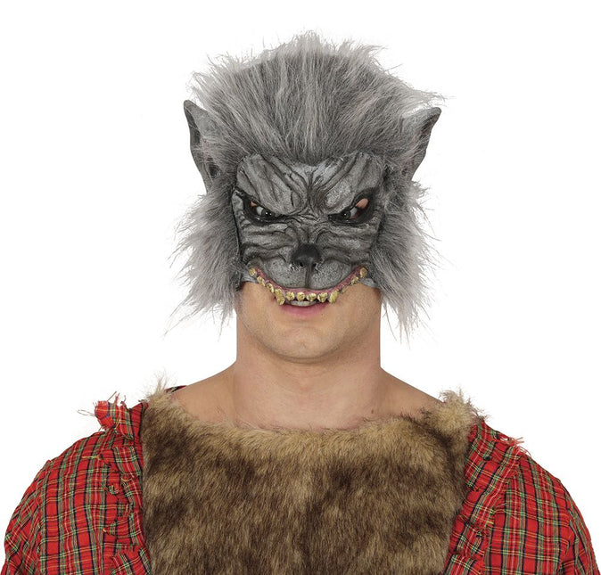 Halloween Maske Grau Werwolf