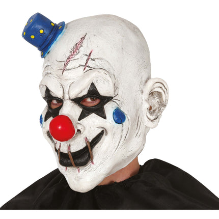 Halloween Maske Clown mit Hut