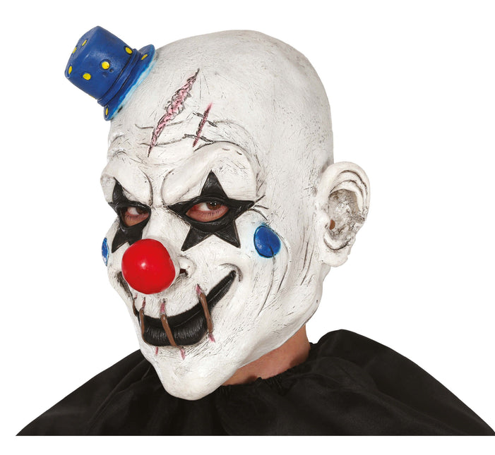 Halloween Maske Clown mit Hut